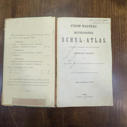 Old German School Atlas - Sydow-Wagners Methodischer Schul-Atlas (1898) - Gotha