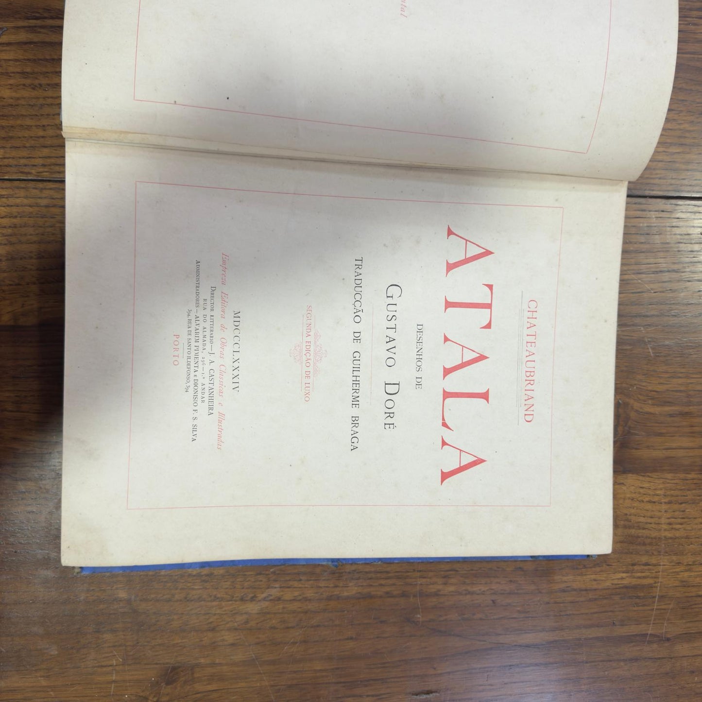 Atala - Chateaubriand - Translated by Guilherme Braga with Illustrations by Gustave Doré - Rare Antique Book