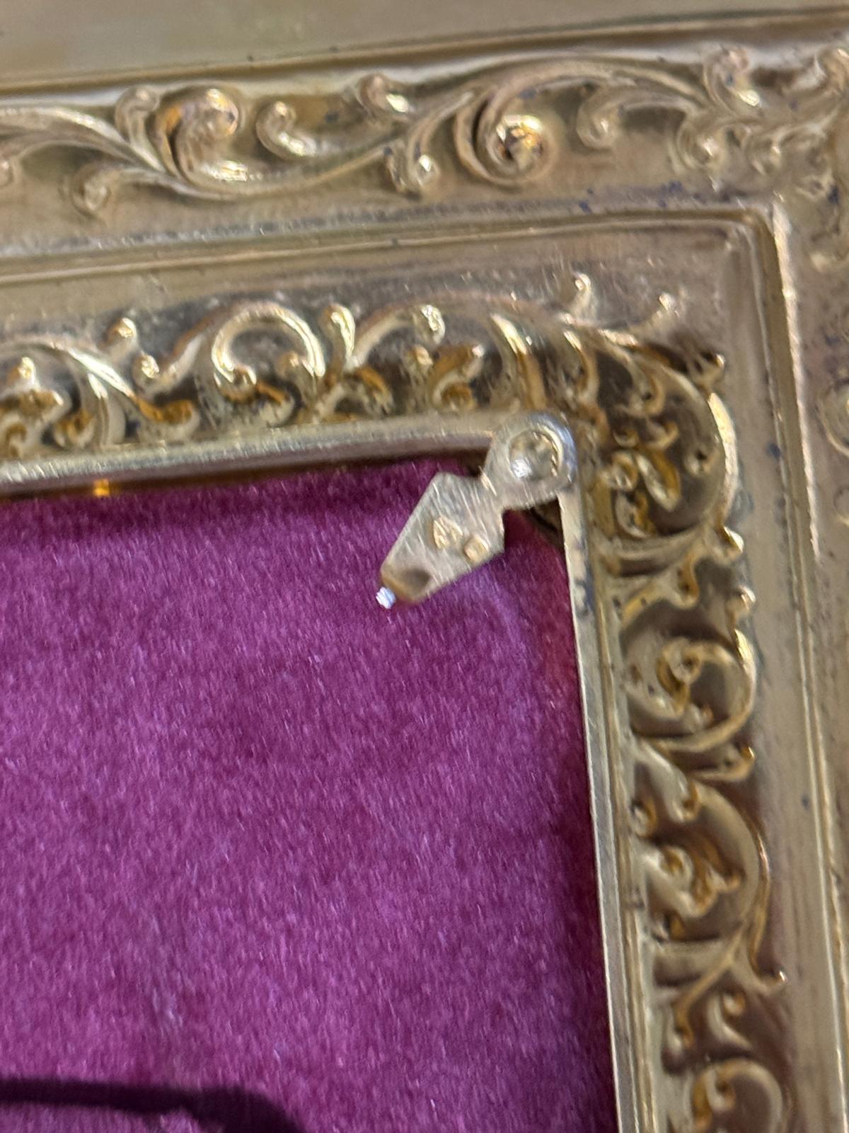 Moldura Porta-Retratos Ourivesaria Cunha Porto Rio - Prata Dourada Século XIX/XX