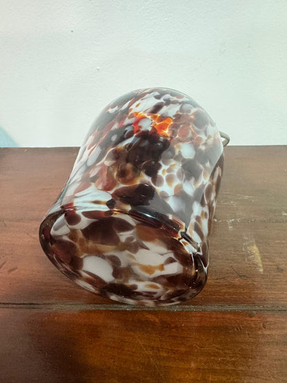 Balde de Gelo Italiano em Vidro Soprado Murano - Spatter Glass Anos 70