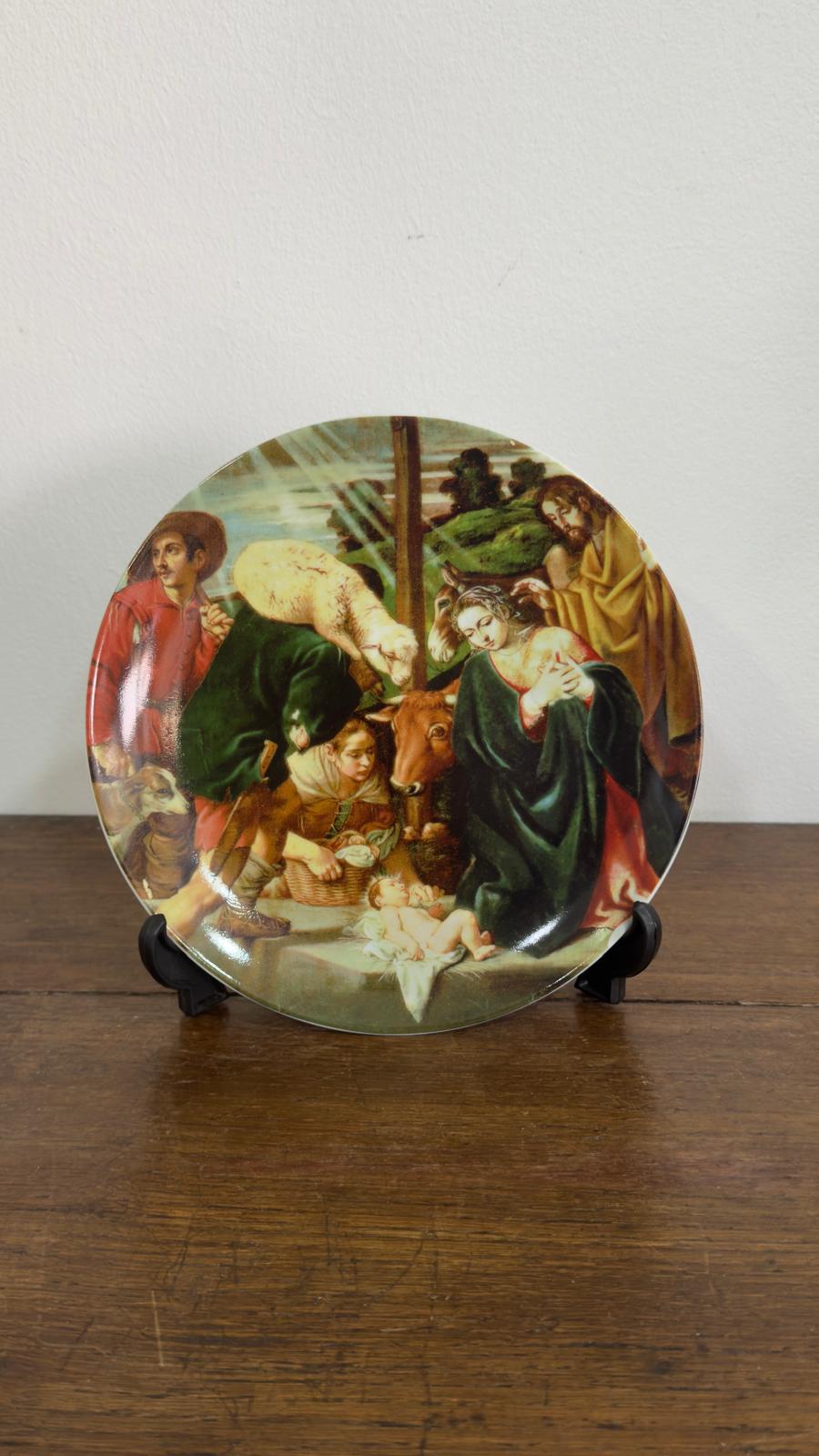 Prato de Natal em Porcelana Vista Alegre — Tema Natividade — Série Limitada 2007