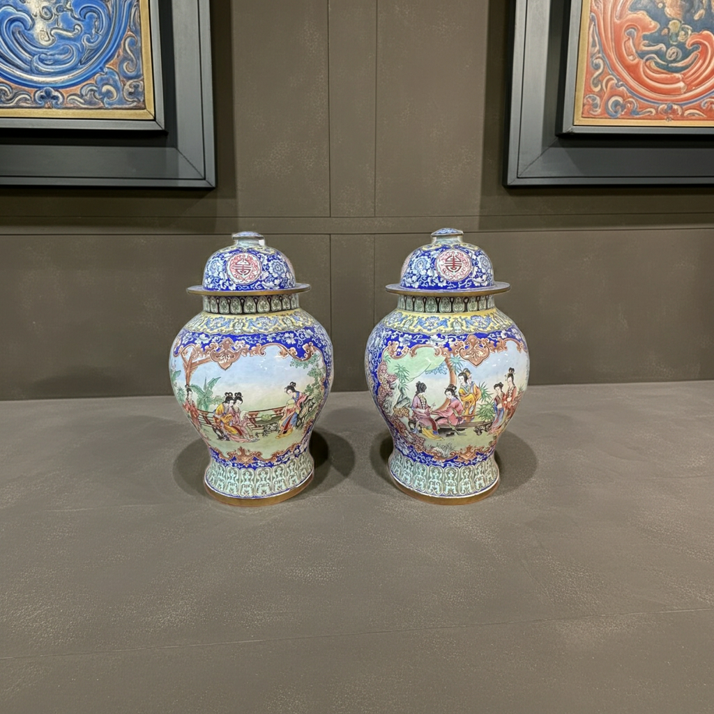 Jarro Chinês Esmaltado Qing – Século XIX | Peça de Museu Rara