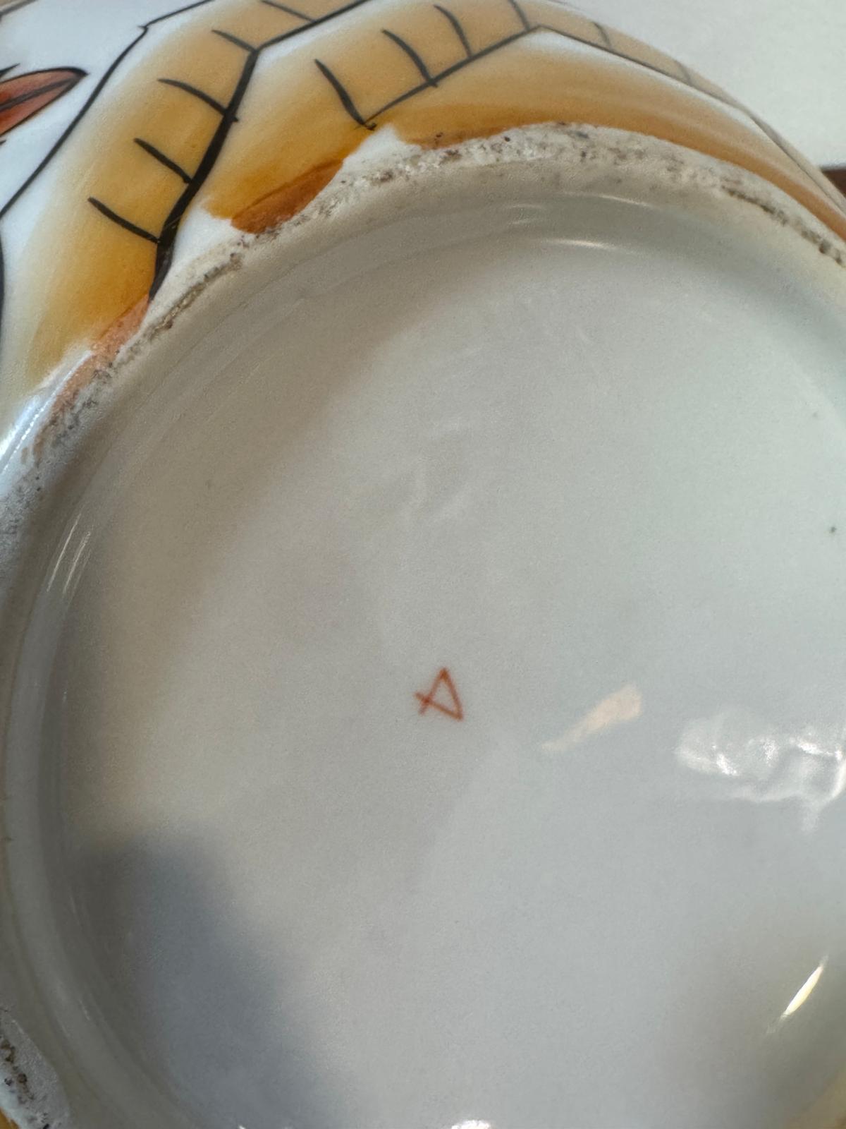 Pote Oriental em Porcelana com Tampa - Decoração Imari Floral e Pássaros