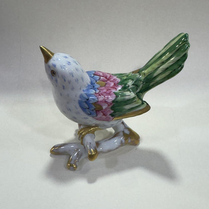 Pássaro Decorativo Vista Alegre em Porcelana Pintada à Mão